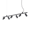 Lustra modera cu spoturi directionabile DYNAMITE SP6 NERO