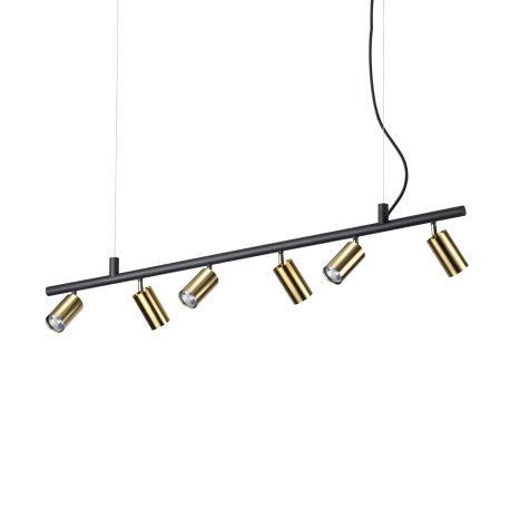 Pendule, Lustre suspendate - Lustra modera cu spoturi directionabile DYNAMITE SP6 OTTONE