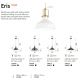 Pendule, Lustre suspendate - Lustra, Pendul design modern ERIS-2 SP1 BIANCO