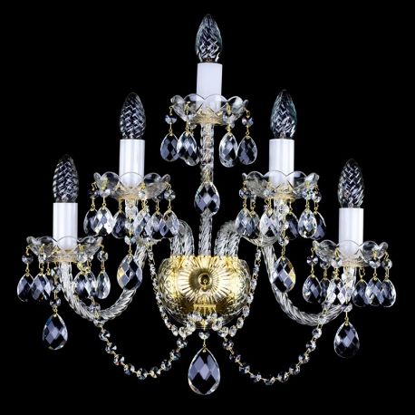 Aplice Cristal Bohemia - Aplica de perete 5 brate Cristal Bohemia Exclusive BERNARDETA V