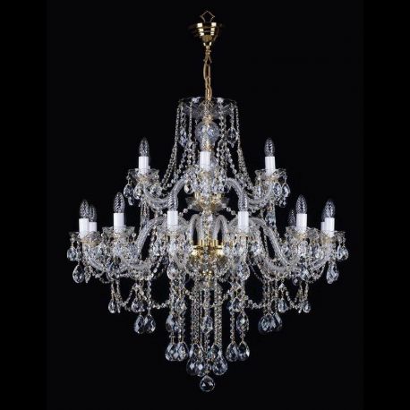 Lustre Cristal Bohemia - Candelabru 18 brate Cristal Bohemia Exclusive BIBIANA XVIII.