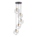 Lustra cu 5 pendule design modern ICE SP5 NERO