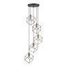 Lustra cu 5 pendule design modern ICE SP5 NERO