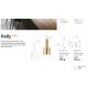 Pendule, Lustre suspendate - Lustra, Pendul design modern HOLLY SP1 OTTONE