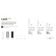 Plafoniere cu spoturi, Spoturi aplicate - Spot cilindric aplicat LOOK PL1 H40 NERO