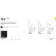 Plafoniere cu spoturi, Spoturi aplicate - Spot aplicat SKY PL1 H75 NERO