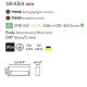 Aplice - Aplica LED de exterior ambientala IP54 GRADA-2 / 6W gri