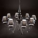 Candelabre, Lustre - Candelabru BLANCHE SP8 NERO