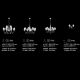 Candelabre, Lustre - Candelabru BLANCHE SP8 NERO