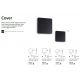 Aplice, corpuri de iluminat pentru pereti - Aplica cu lumina ambientala LED COVER AP D15 SQUARE NERO
