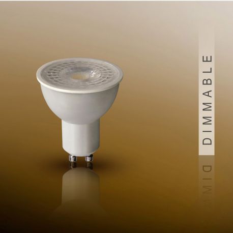 Becuri GU10 - Bec DIMMABLE LED dicroic GU10, 7W 3000K