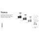 Aplice - Aplica exterior IP44 TRONCO AP1 NERO