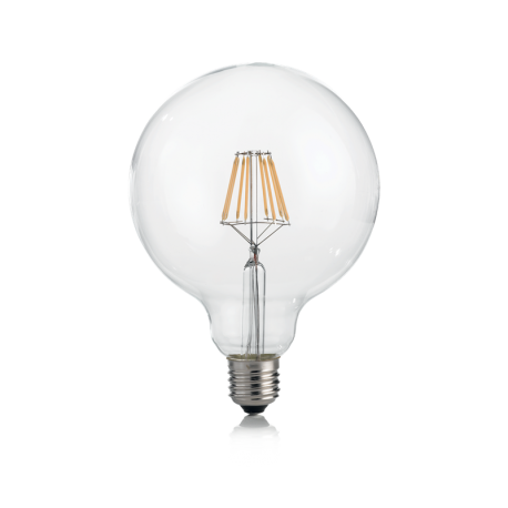 Becuri E27 - Bec LED dimabil E27 08W GLOBO D125 TRASP 3000K