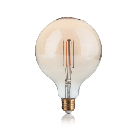 Becuri E27 - Bec LED dimabil E27 VINTAGE 04W GLOBO D125 AMBRA 2200K