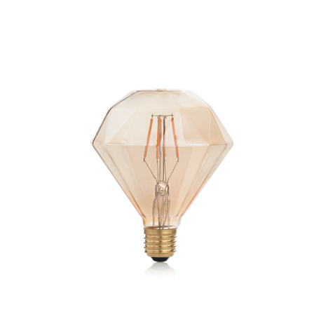 Becuri E27 - Bec LED E27 VINTAGE 04W DIAMOND AMBRA 2200K