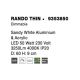 Plafoniere - Plafoniera LED 4000K moderna 60cm RANDO THIN alba