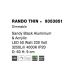 Plafoniere - Plafoniera LED 4000K moderna 60cm RANDO THIN negru