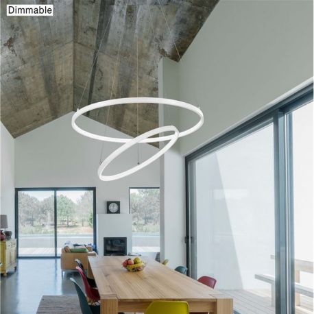 Candelabre, Lustre - Lustra moderna suspendata, diametru 60cm, LED dimabil DEA