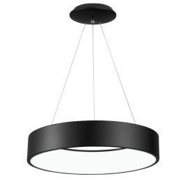 Pendule, Lustre suspendate - Lustra moderna suspendata LED 3000K 60cm RANDO negru