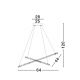 Candelabre, Lustre - Lustra LED ovala cristal Celine 66x44cm