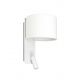 Aplice, corpuri de iluminat pentru pereti - Aplica moderna cu reader LED FOLD White