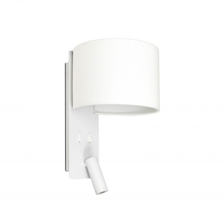 Aplice, corpuri de iluminat pentru pereti - Aplica moderna cu reader LED FOLD White