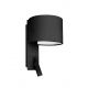 Aplice, corpuri de iluminat pentru pereti - Aplica moderna cu reader LED FOLD Black