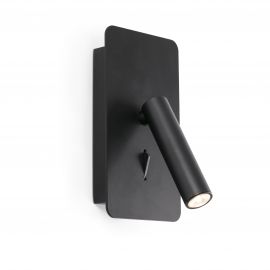 Aplice, corpuri de iluminat pentru pereti - Aplica cu reader LED minimalista cu USB charger SUAU Black