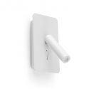 Aplica cu reader LED minimalista cu USB charger SUAU White