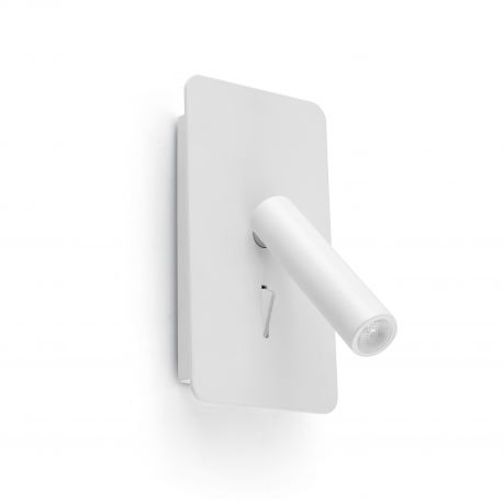 Aplice, corpuri de iluminat pentru pereti - Aplica cu reader LED minimalista cu USB charger SUAU White