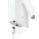 Aplice, corpuri de iluminat pentru pereti - Aplica cu reader LED minimalista cu USB charger SUAU White