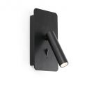 Aplica cu reader LED minimalista SUAU neagra