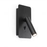 Aplica cu reader LED minimalista SUAU neagra
