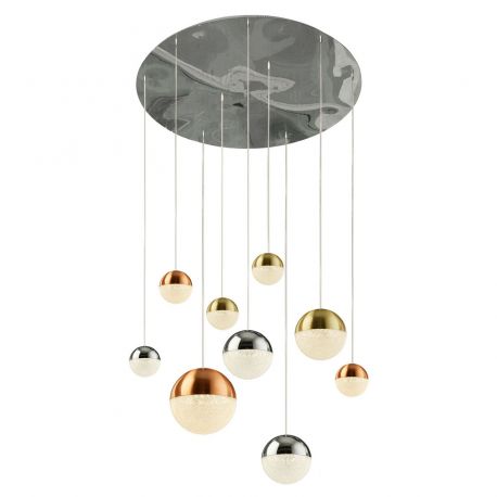 Candelabre, Lustre - Lustra design modern cu 9 pendule LED Planets 9