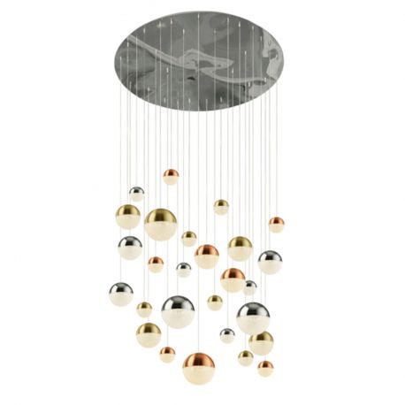 Candelabre, Lustre - Lustra design modern cu 27 pendule LED Planets 27