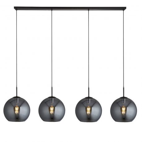 Pendule, Lustre suspendate - Lustra design modern cu 4 pendule fumurii AMSTERDAM
