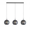 Lustra design modern cu 3 pendule fumurii AMSTERDAM