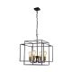 Pendule, Lustre suspendate - Lustra metalica moderna Crate 4lt Black