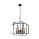 Pendule, Lustre suspendate - Lustra metalica moderna Crate 4lt Black
