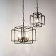 Pendule, Lustre suspendate - Lustra metalica moderna Crate 4lt Black