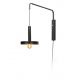 Aplice, corpuri de iluminat pentru pereti - Aplica perete extensibila design modern WHIZZ negru/auriu
