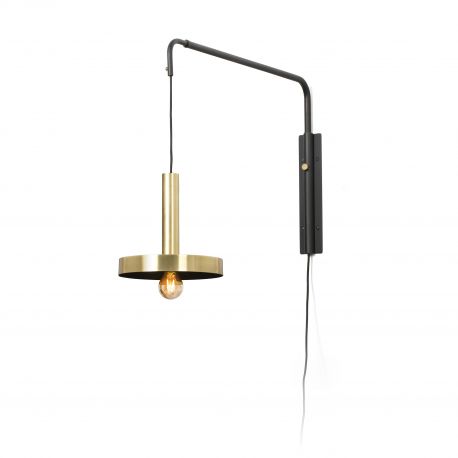 Aplice, corpuri de iluminat pentru pereti - Aplica perete extensibila design modern WHIZZ auriu/negru