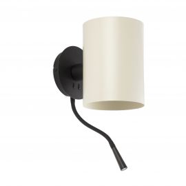 Aplice, corpuri de iluminat pentru pereti - Aplica perete cu reader LED design modern GUADALUPE bej