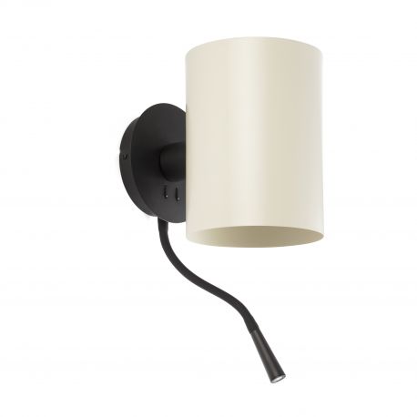 Aplice, corpuri de iluminat pentru pereti - Aplica perete cu reader LED design modern GUADALUPE bej