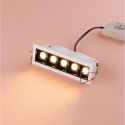 Corp incastrabil tavan fals cu 5 spoturi LED SWAN alb/ negru