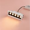 Corp incastrabil tavan fals cu 5 spoturi LED SWAN alb/ negru