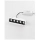 Spoturi tavan fals - Corp incastrabil tavan fals cu 5 spoturi LED SWAN alb/ negru