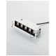 Spoturi tavan fals - Corp incastrabil tavan fals cu 5 spoturi LED SWAN alb/ negru