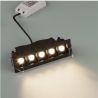Corp incastrabil tavan fals cu 5 spoturi LED SWAN negru