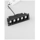 Spoturi tavan fals - Corp incastrabil tavan fals cu 5 spoturi LED SWAN negru